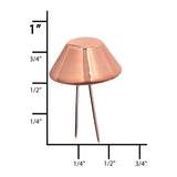Ohio Travel Bag 15mm Copper, Cone Handbag Bottom with Prongs, Zinc Alloy, #P-4000-15-CPR P-4000-15-CPR