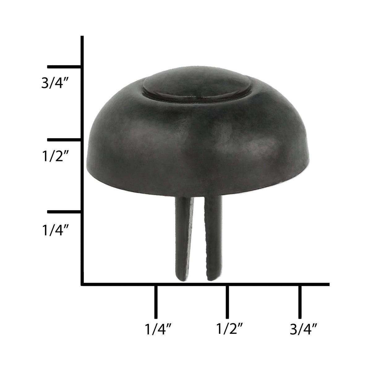 Ohio Travel Bag 17mm Black, Bottom Stud, Steel, #201-6-16-BLK 201-6-16-BLK