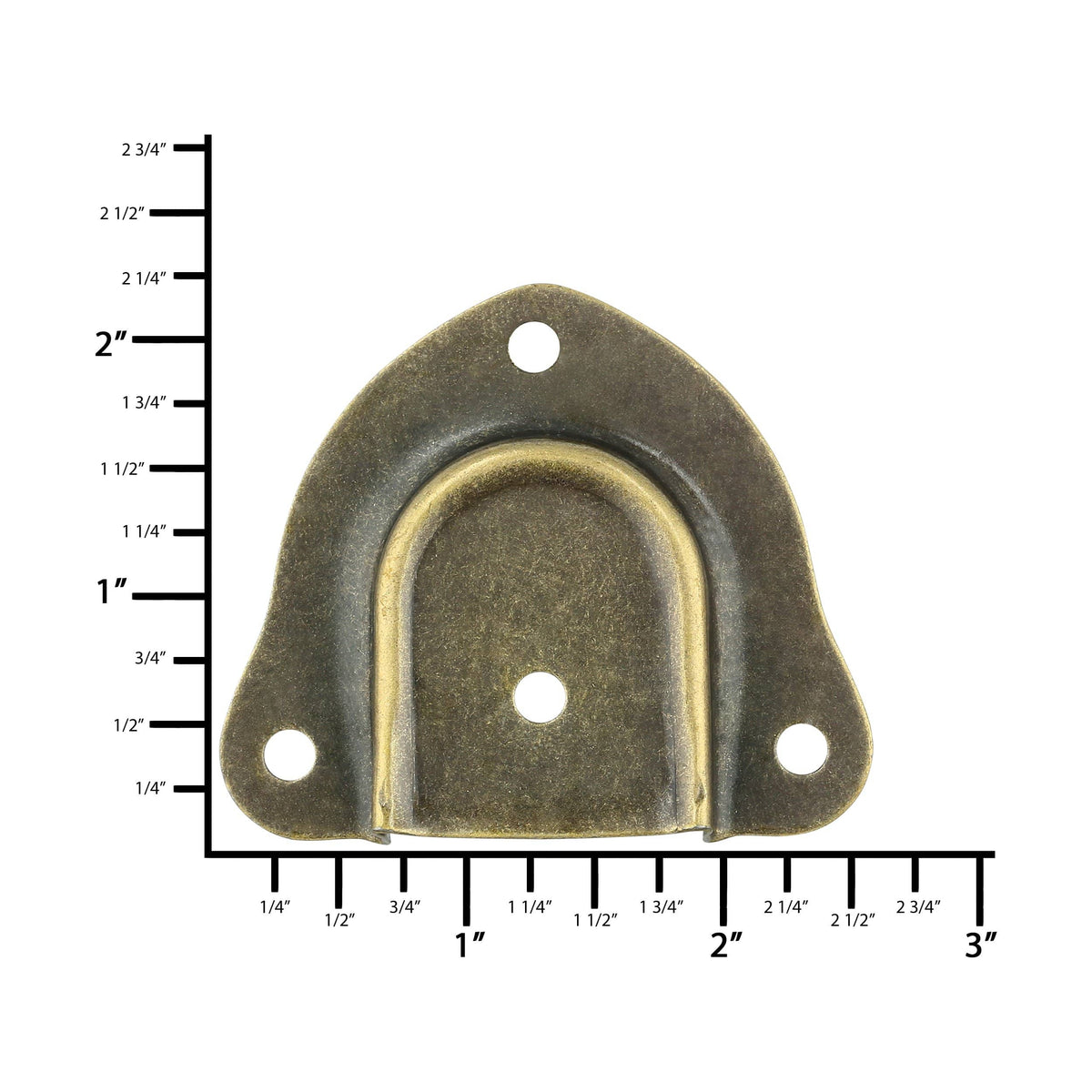 Ohio Travel Bag 2 1/4" Antique Brass, Trunk Handle Cap, Steel, #L-1771-ANTB L-1771-ANTB