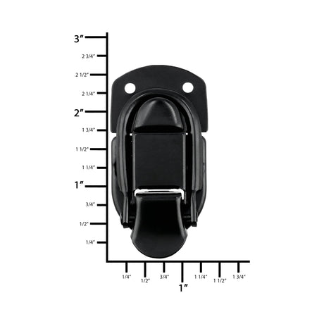 Ohio Travel Bag 2 7/16" Black, Latch Lock Drawbolt, Steel, #L-2026-BLK L-2026-BLK