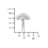 20mm Nickel, Round Handbag Bottom Stud, Steel-PK10