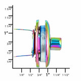 Ohio Travel Bag 20mm Rainbow, Oval Twist Turn Lock, Zinc Alloy, #P-4005-IR P-4005-IR