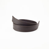 Ohio Travel Bag 3/4" Dark Brown, Flat Leather Strapping, Leather, #CALF-3-4-DKBRO CALF-3-4-DKBRO