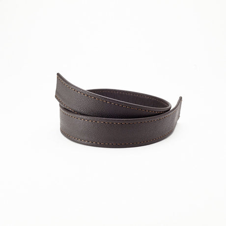Ohio Travel Bag 3/4" Dark Brown, Flat Leather Strapping, Leather, #CALF-3-4-DKBRO CALF-3-4-DKBRO