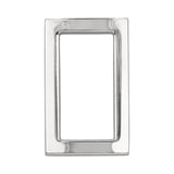 Ohio Travel Bag 3/4" Shiny Nickel, Rectangular Concave Ring, Zinc Alloy, #P-2556-NIC P-2556-NIC