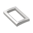 Ohio Travel Bag 3/4" Shiny Nickel, Rectangular Concave Ring, Zinc Alloy, #P-2556-NIC P-2556-NIC