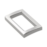 Ohio Travel Bag 3/4" Shiny Nickel, Rectangular Concave Ring, Zinc Alloy, #P-2556-NIC P-2556-NIC