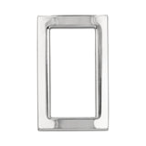 Ohio Travel Bag 3/4" Shiny Nickel, Rectangular Concave Ring, Zinc Alloy, #P-2556-NIC P-2556-NIC