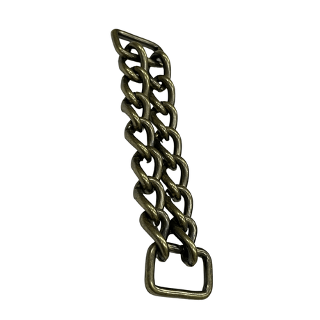 Ohio Travel Bag 4" Antique Brass, Double Chain, Steel, #C-1576-ANTB C-1576-ANTB