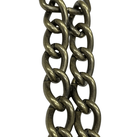 Ohio Travel Bag 4" Antique Brass, Double Chain, Steel, #C-1576-ANTB C-1576-ANTB
