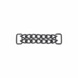 Ohio Travel Bag 4" Black, Double Chain, Steel, #C-1576-BLK C-1576-BLK