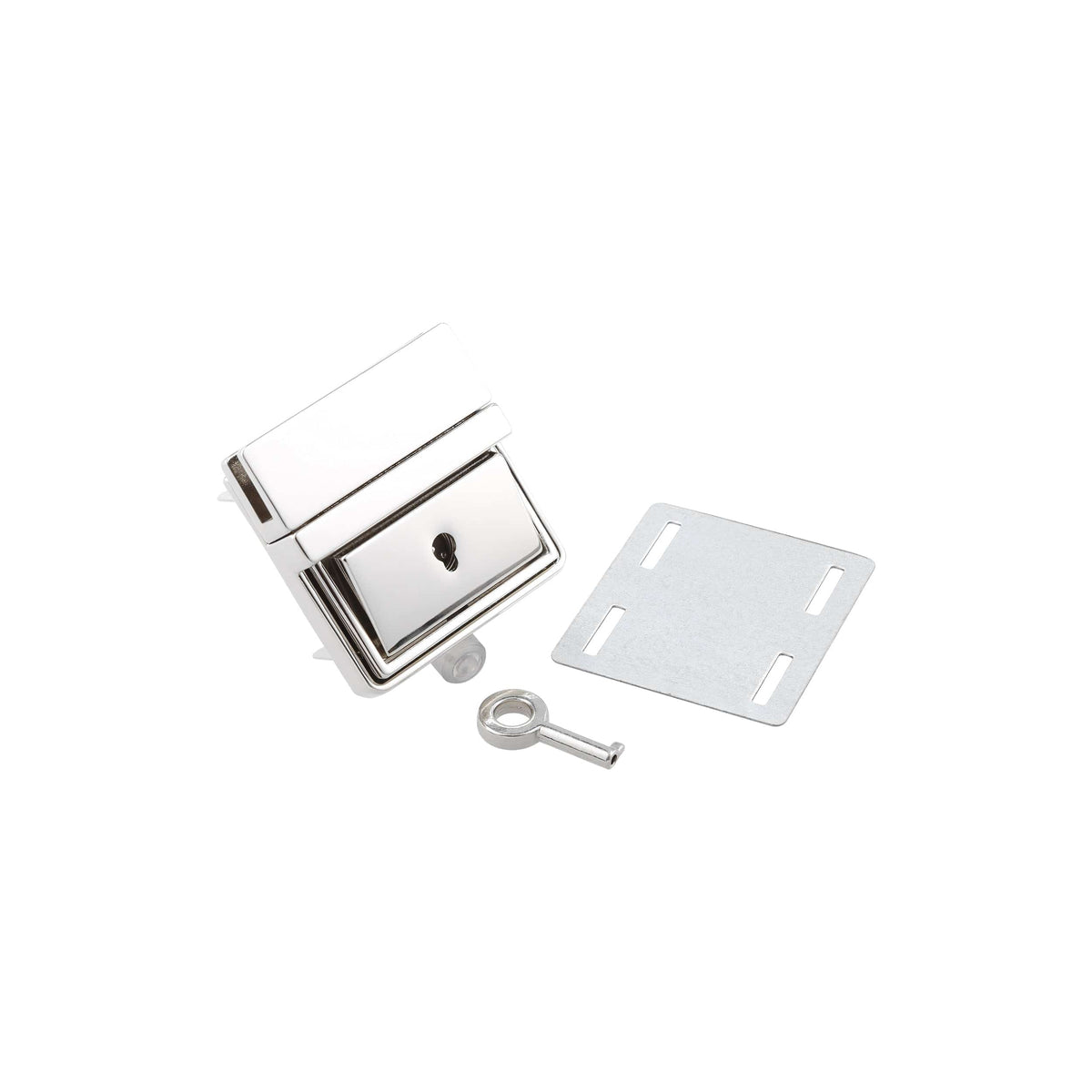 Ohio Travel Bag 45mm Shiny Nickel, Tuck Catch with Lock, Zinc Alloy, #L-362-NP L-362-NP