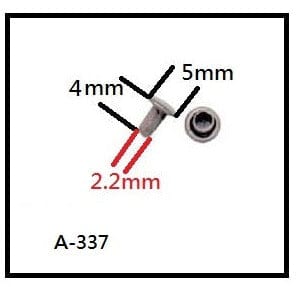 Ohio Travel Bag 4mm Brass Plate, Double Cap Jiffy Rivet, Steel-PK100, #A-337-BP A-337-BP