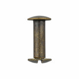 Ohio Travel Bag 5/8" Antique Brass, Chicago Screw, Solid Brass, #L-156-5-8-ANTB L-156-5-8-ANTB
