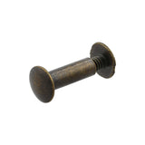 Ohio Travel Bag 5/8" Antique Brass, Chicago Screw, Solid Brass, #L-156-5-8-ANTB L-156-5-8-ANTB