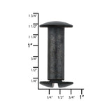 Ohio Travel Bag 5/8" Black, Chicago Screw, Solid Brass, #L-156-5-8-BLK L-156-5-8-BLK