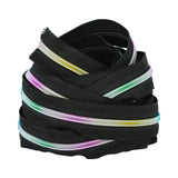 Ohio Travel Bag #5 Nylon Coil,  Black Zipper Tape with Rainbow Teeth, #5C-BLK-IR 5C-BLK-IR
