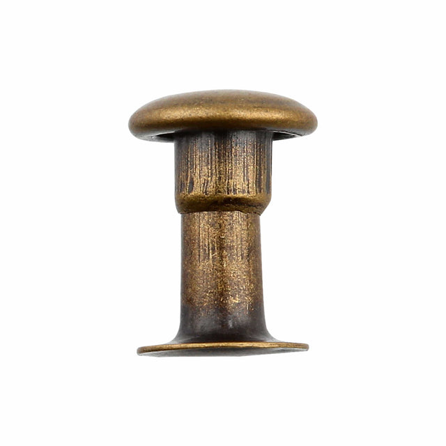 Ohio Travel Bag 6.5mm Antique Brass, Single Cap Jiffy Rivets, Solid Brass-100ct, #NB206S-ANTB NB206S-ANTB