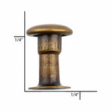 Ohio Travel Bag 6.5mm Antique Brass, Single Cap Jiffy Rivets, Solid Brass-100ct, #NB206S-ANTB NB206S-ANTB