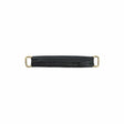 Ohio Travel Bag 6" Black, Handle with Brass Hardware, Leather, #L-1802-BLK L-1802-BLK