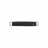 Ohio Travel Bag 6" Black, Handle with Brass Hardware, Leather, #L-1802-BLK L-1802-BLK