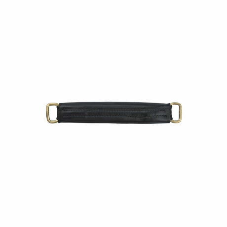 Ohio Travel Bag 6" Black, Handle with Brass Hardware, Leather, #L-1802-BLK L-1802-BLK