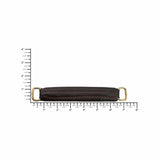 Ohio Travel Bag 6" Brown, Handle with Brass Hardware, Leather, #L-1802-BRO L-1802-BRO
