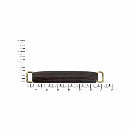 Ohio Travel Bag 6" Brown, Handle with Brass Hardware, Leather, #L-1802-BRO L-1802-BRO