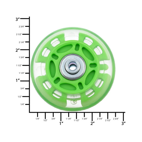 Ohio Travel Bag 68mm Green, In-line skate wheel with LED Lights, PolyUrethane, #L-3890-GRN L-3890-GRN