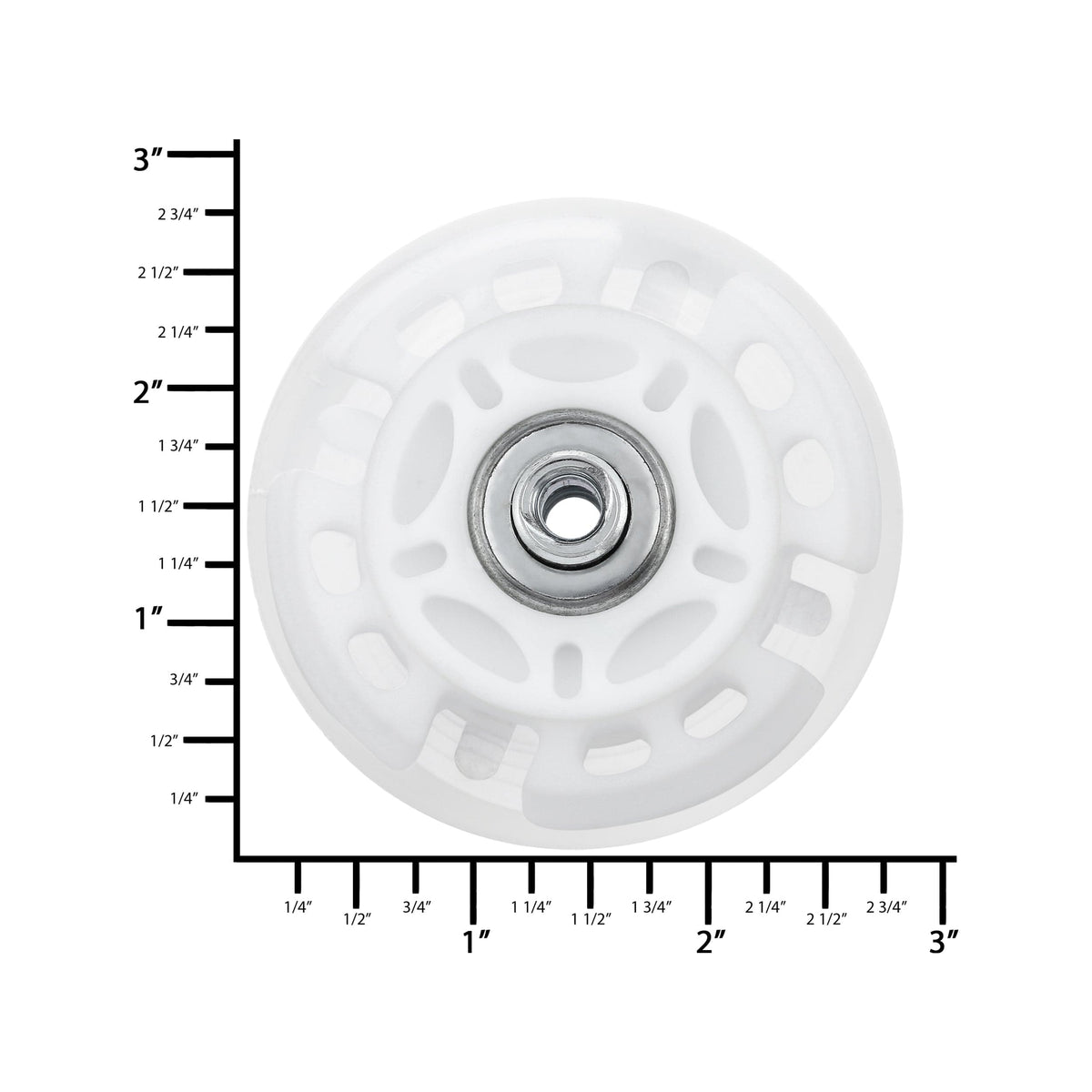 Ohio Travel Bag 68mm White, In-line skate wheel with LED Lights, PolyUrethane, #L-3890-WHT L-3890-WHT
