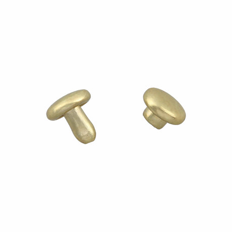 Ohio Travel Bag 6mm Brass Plate, Double Cap Jiffy Rivet, Steel, #A-337-BP A-337-BP