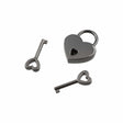 Ohio Travel Bag 7/8" Gunmetal, Small Heart Padlock, Zinc Alloy, #L-3577-GUNM L-3577-GUNM