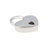 Ohio Travel Bag 7/8" Shiny Nickel, Small Heart Padlock, Zinc Alloy-PK4, #L-3577-NIC L-3577-NIC