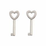 Ohio Travel Bag 7/8" Shiny Nickel, Small Heart Padlock, Zinc Alloy-PK4, #L-3577-NIC L-3577-NIC