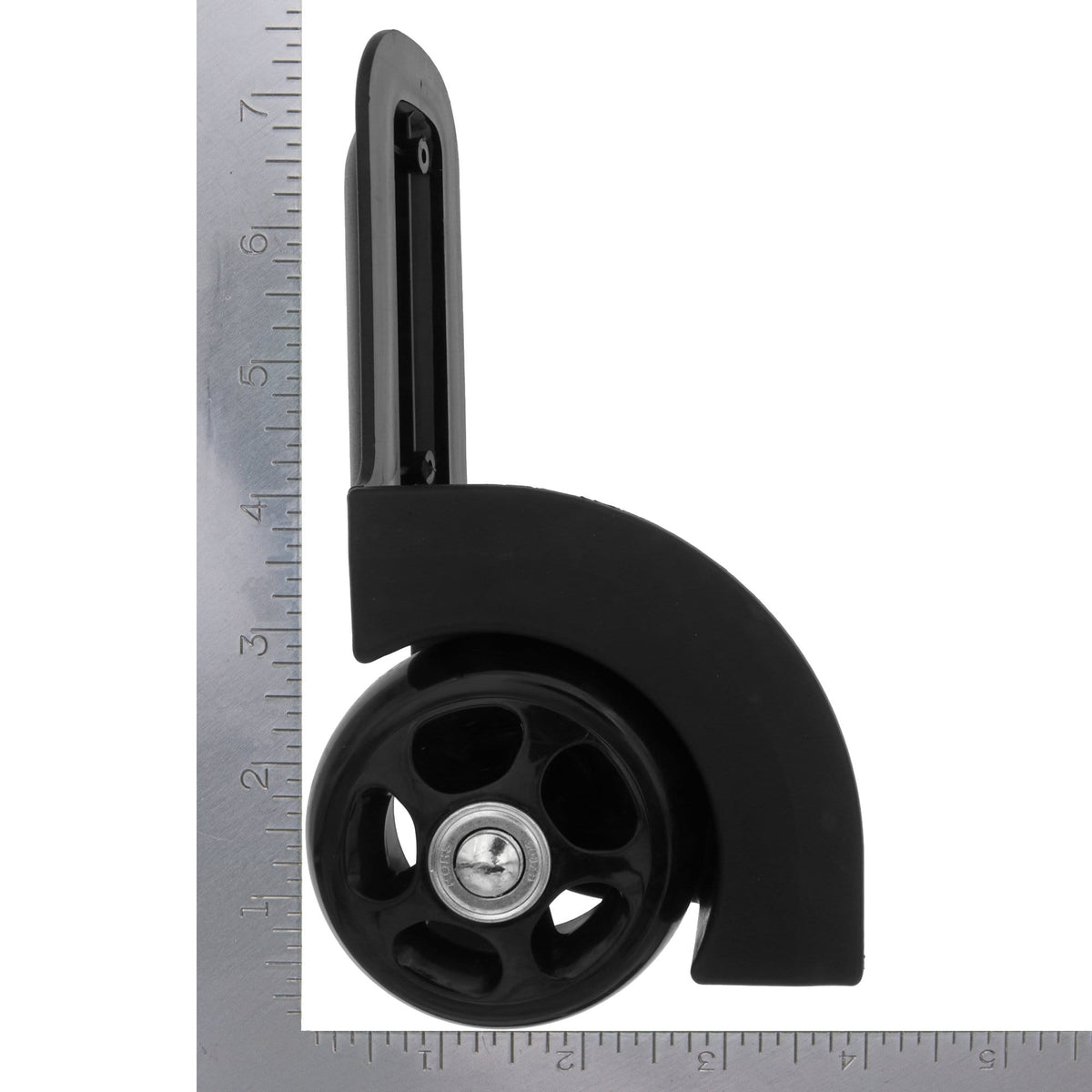 Ohio Travel Bag 75mm Black, Ball Bearing Wheel with Housing Pair, Plastic, #L-3687 L-3687