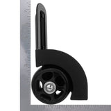 Ohio Travel Bag 75mm Black, Ball Bearing Wheel with Housing Pair, Plastic, #L-3687 L-3687