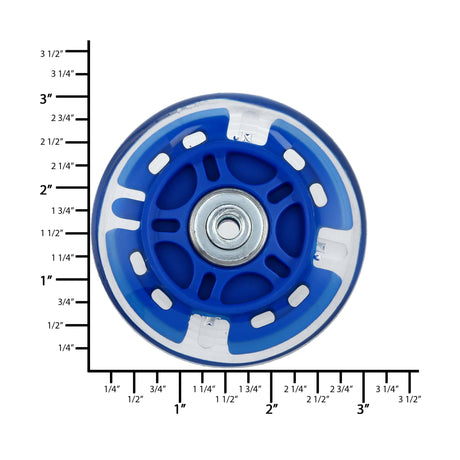 Ohio Travel Bag 76mm Blue, In-line skate wheel with LED Lights, PolyUrethane, #L-3891-BLU L-3891-BLU