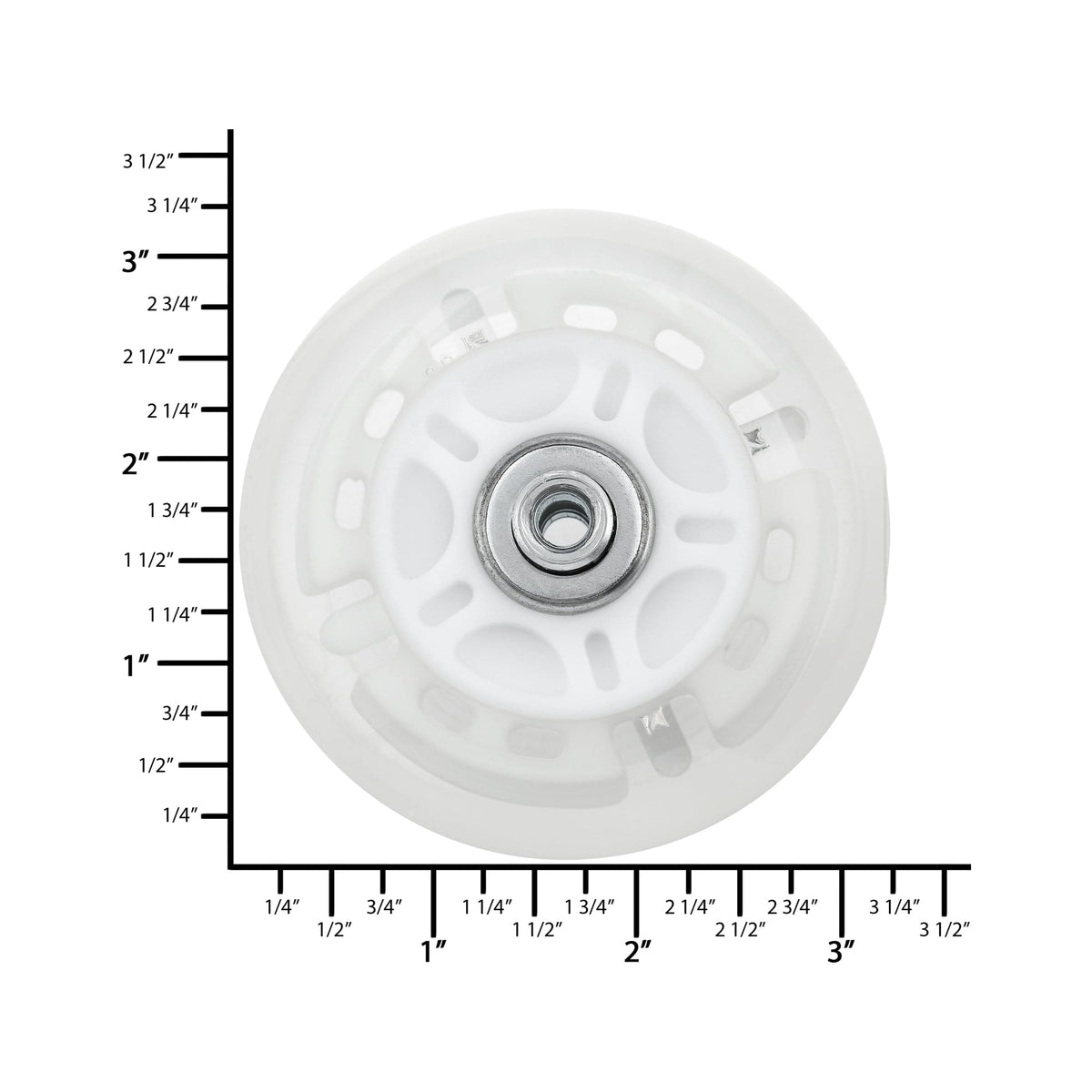 Ohio Travel Bag 80mm White, In-line skate wheel with LED Lights, PolyUrethane, #L-3892-WHT L-3892-WHT