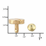 Ohio Travel Bag Adornments 6.3mm Shiny Gold, Stud With Cap, Steel, #P-2851-GOLD P-2851-GOLD