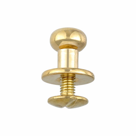 Ohio Travel Bag Adornments 7mm Gold, Collar Button w/Screw, Solid Brass, #P-1700-GOLD P-1700-GOLD