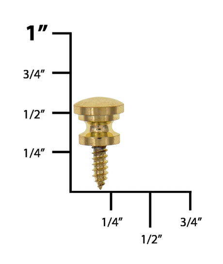 Ohio Travel Bag Adornments 8mm Solid Brass, Screw-In Stud, #P-936 P-936