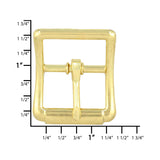 Ohio Travel Bag Buckles 1" Brass, Immitation Roller Center Bar Buckle, Zinc Alloy, #C-54-1-BP C-54-1-BP