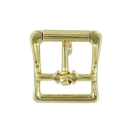 Ohio Travel Bag Buckles 1" Brass, Locking Tongue Center Bar Roller Buckle, Zinc Alloy, #C-1507-BRS C-1507-BRS