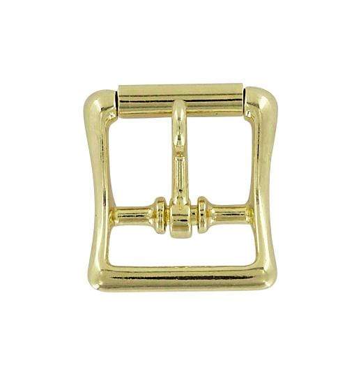 Ohio Travel Bag Buckles 1" Brass, Locking Tongue Center Bar Roller Buckle, Zinc Alloy, #C-1507-BRS C-1507-BRS