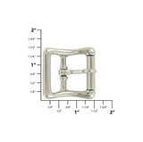 Ohio Travel Bag Buckles 1" Nickel, Locking Tongue Center Bar Roller Buckle, Zinc Alloy, #C-1507-NIC C-1507-NIC