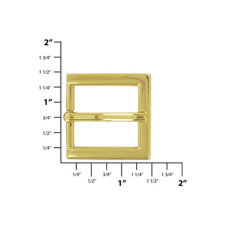 Ohio Travel Bag Buckles 1" Shiny Gold, Heel Bar Buckle, Zinc Alloy, #C-2093-GOLD C-2093-GOLD