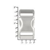 Ohio Travel Bag Buckles 3/4" Nickel, Side Squeeze Buckle, Aluminum, #C-1955 C-1955