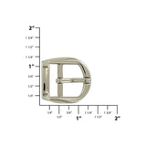 Ohio Travel Bag Buckles 3/4" Shiny Nickel, Center Bar Buckle, Zinc Alloy, #C-1548-NIC C-1548-NIC