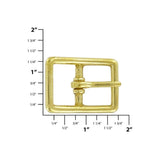 Ohio Travel Bag Buckles 7/8" Brass, Center Bar Buckle, Solid Brass, #C-1464 C-1464