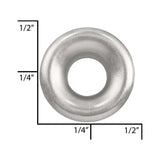 Ohio Travel Bag Fasteners #00 Nickel, Grommet with Washer, Solid Brass - 24 pk, #GROM-00-SBN GROM-00-SBN